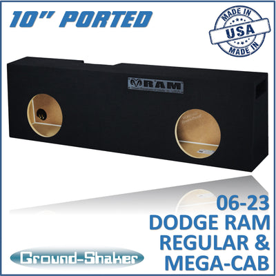 Ground Shaker GS-DRSCP210B subwoofer enclosure for Fits 06–26 Dodge Ram Mega Cab