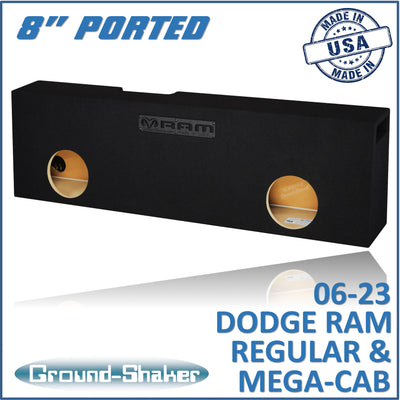 Ground Shaker GS-DRSCP28B subwoofer enclosure for Fits 06–26 Dodge Ram Mega Cab