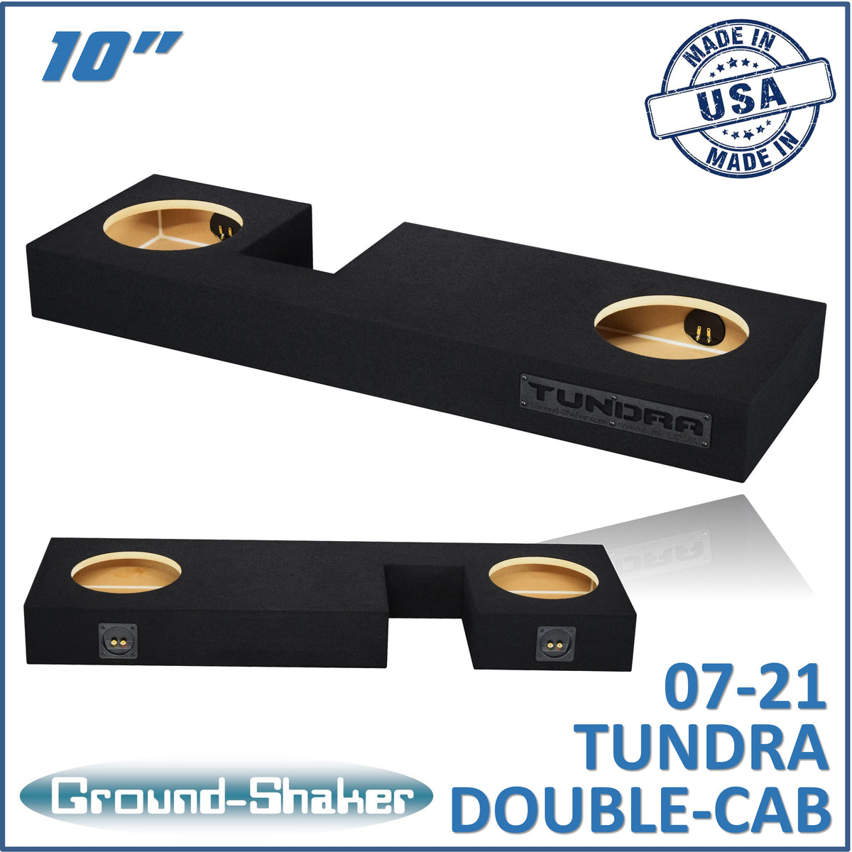 Ground Shaker GS-DTOY210B subwoofer enclosure for Fits 07–21 Toyota Tundra Double Cab