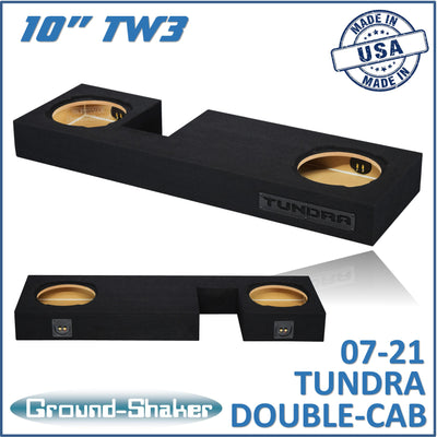 Ground Shaker GS-DTOYTW3210B subwoofer enclosure for Fits 07–21 Toyota Tundra Double Cab