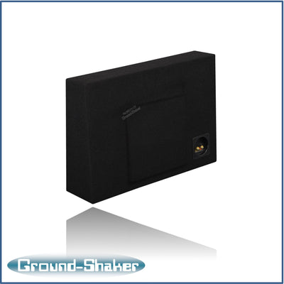 Ground Shaker GS-F250110B single 10 inch sealed sub box for 99-07 Ford F-250 Crew Cab — side view