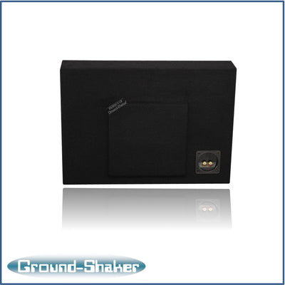 Ground Shaker GS-F250KK18B single 8 inch enclosure for 99-07 Ford F-250 Crew Cab, rear view