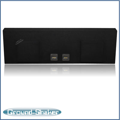 Ground Shaker GS-F250KK28B dual 8 inch enclosure for 99-07 Ford F-250 Crew Cab, rear view