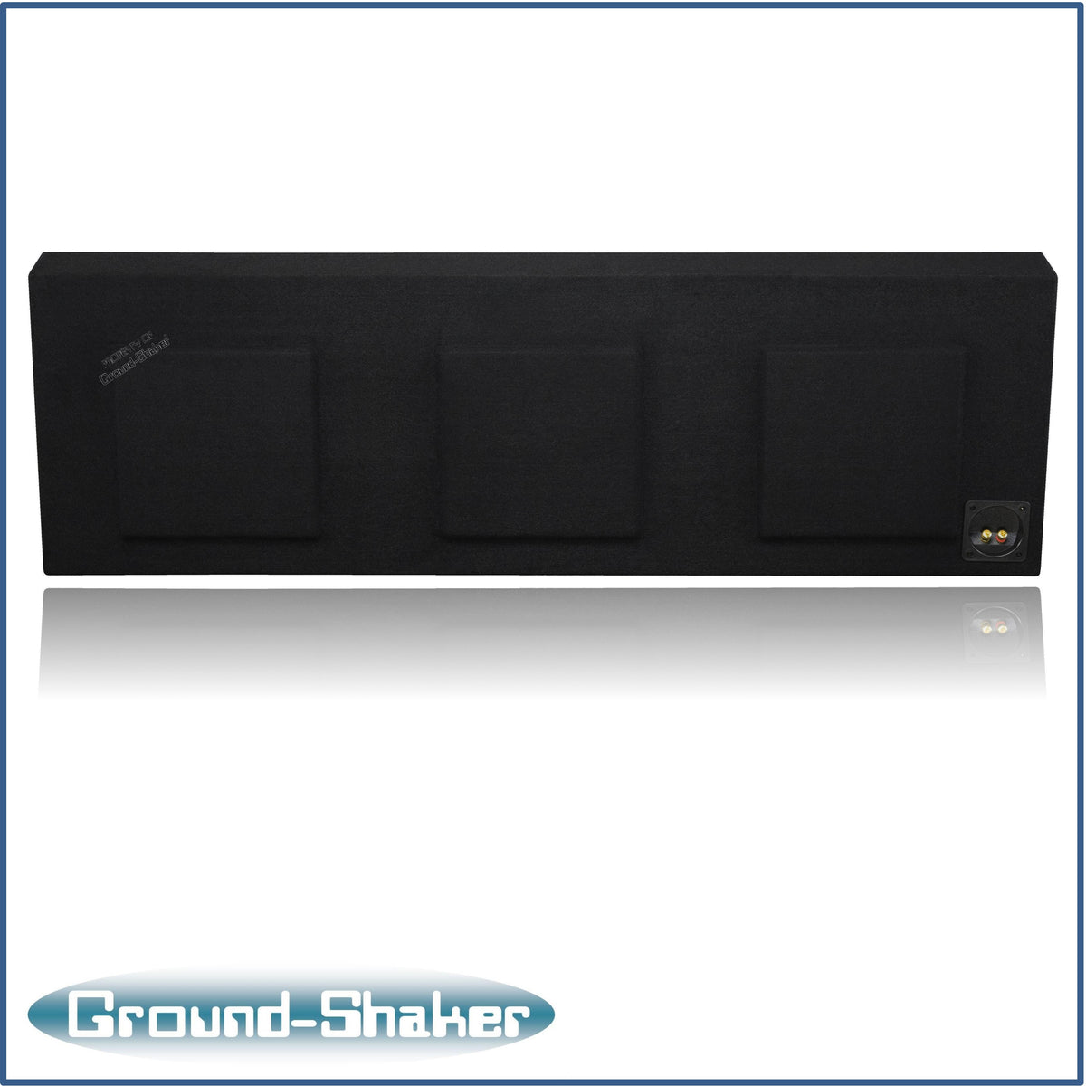 Square cutouts on triple 10 inch L7T box for Ford F-250 Crew Cab