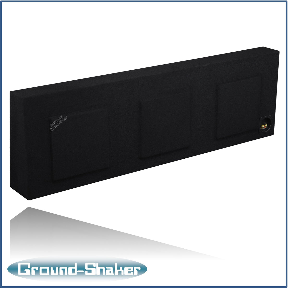 Triple 12 inch L7T sub box for 99–07 Ford F-250 Crew Cab, side profile