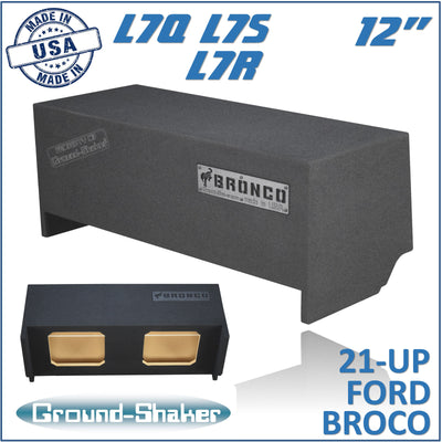 Ground Shaker GS-FBKK212B dual 12 inch sealed Solobaric sub box for 2021-2026 Ford Bronco