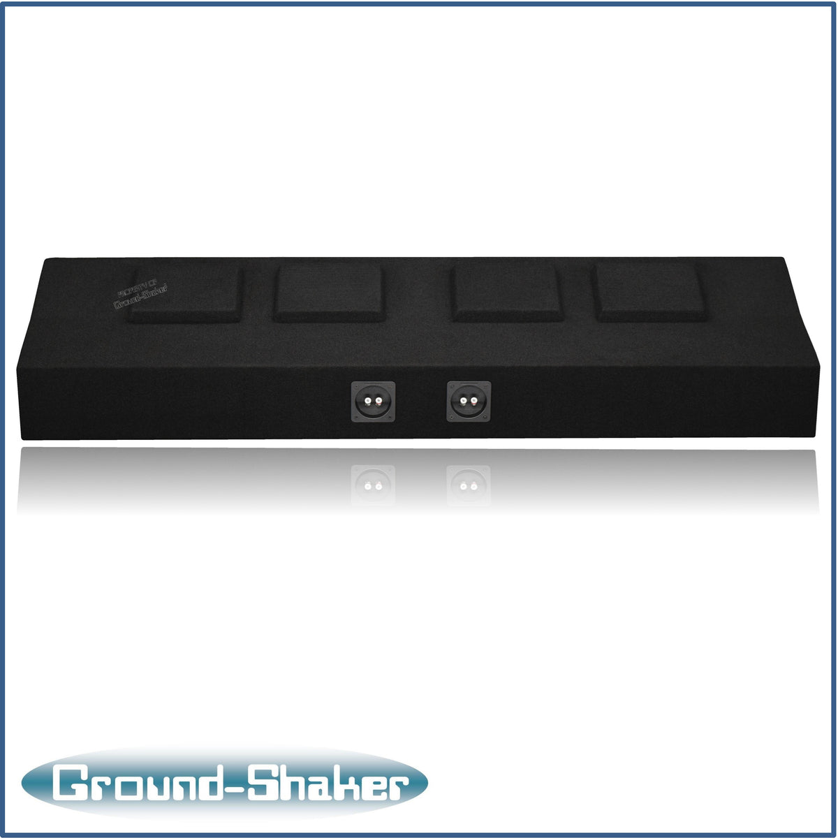 Quad 8 inch sealed sub box for 09-26 Ford F-150 Crew Cab - cutout detail