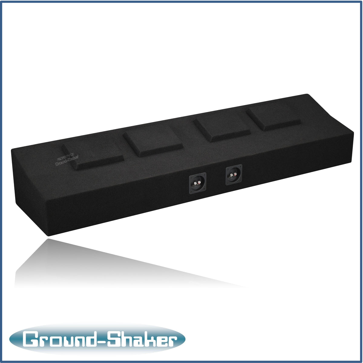 Quad 8 inch sealed sub box for 17–26 Ford F-250 Crew Cab, side profile