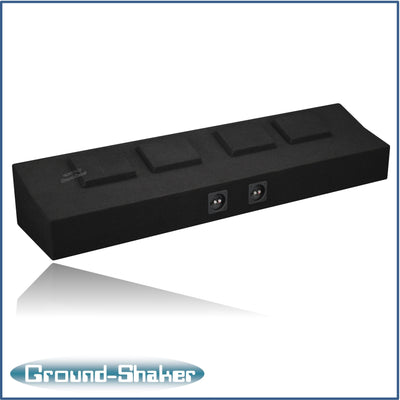 Quad 8 inch sealed sub box for 17–26 Ford F-250 Crew Cab, side profile