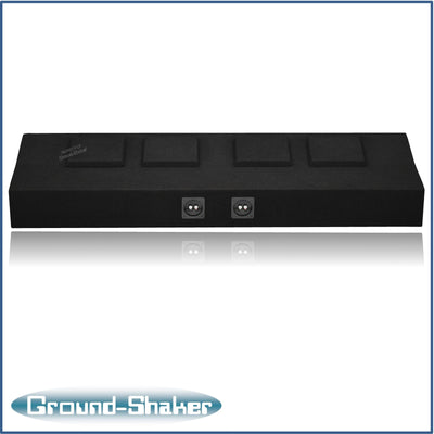 Cutout detail on quad 8 inch sealed box for Ford F-250 Crew Cab