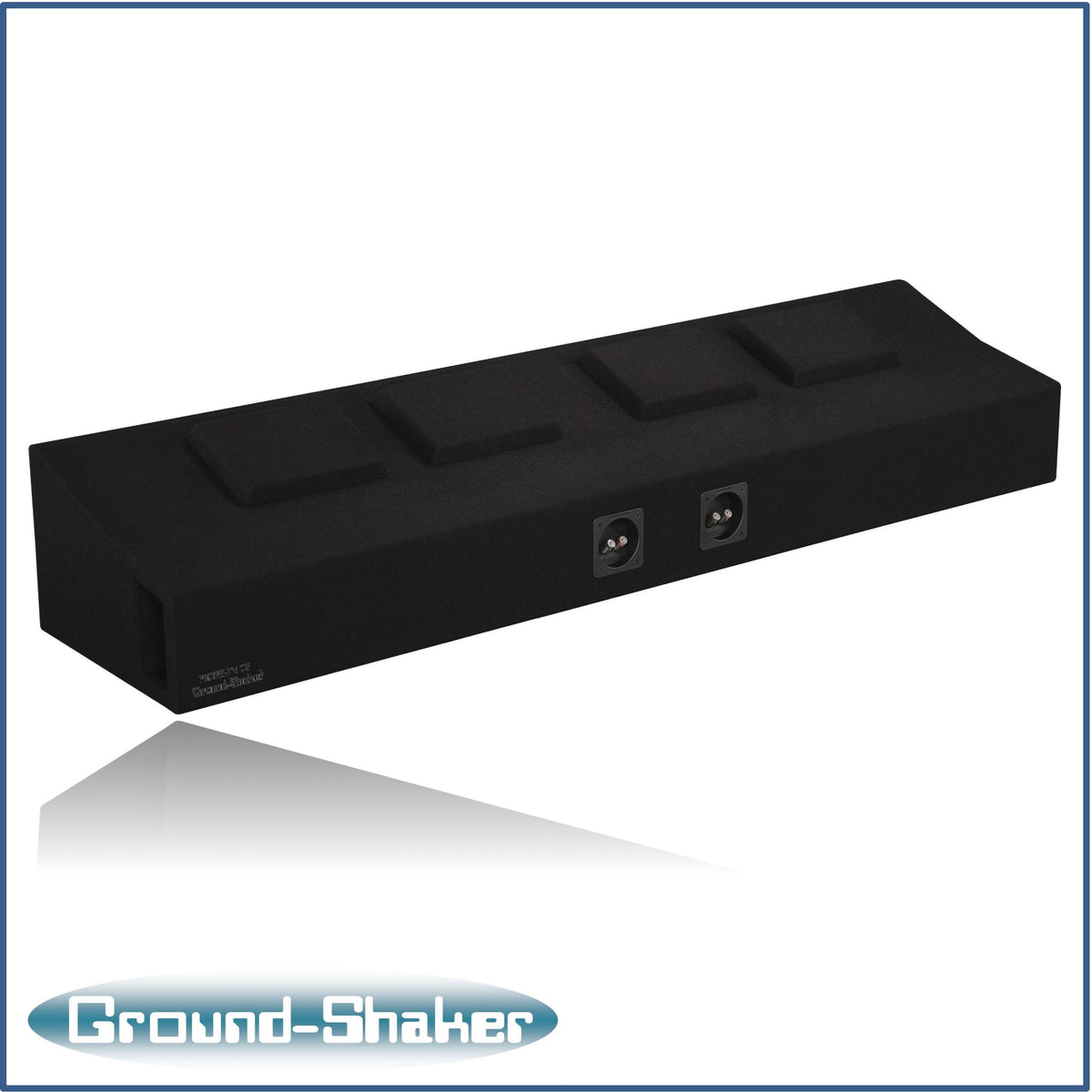 Quad 8 inch ported sub box for 17–26 Ford F-250 Crew Cab, side profile