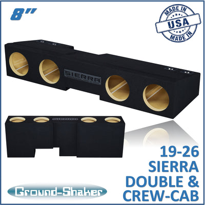 Ground Shaker GS-FLGM48B subwoofer enclosure for Fits 19–26 GMC Sierra Crew Cab