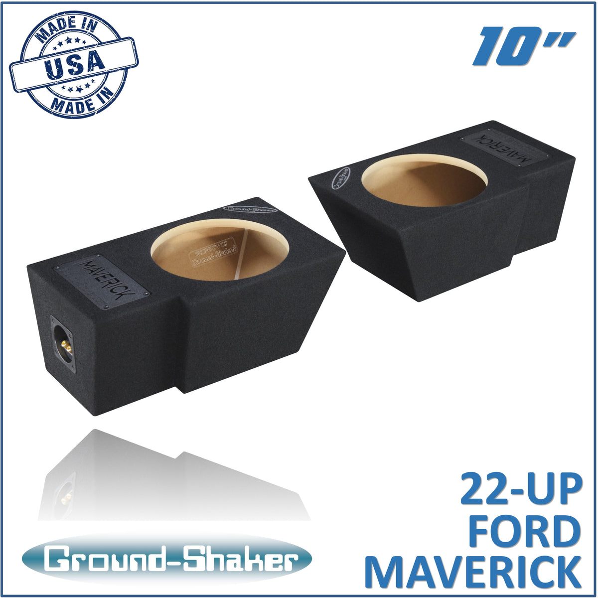 Ground Shaker GS-FMA28B dual 8 inch sealed subwoofer boxes for 22-26 Ford Maverick