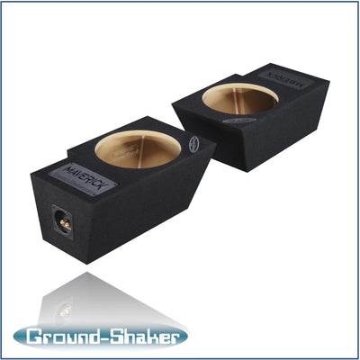 Ground Shaker dual 10 inch sealed sub boxes for Ford Maverick - detail view