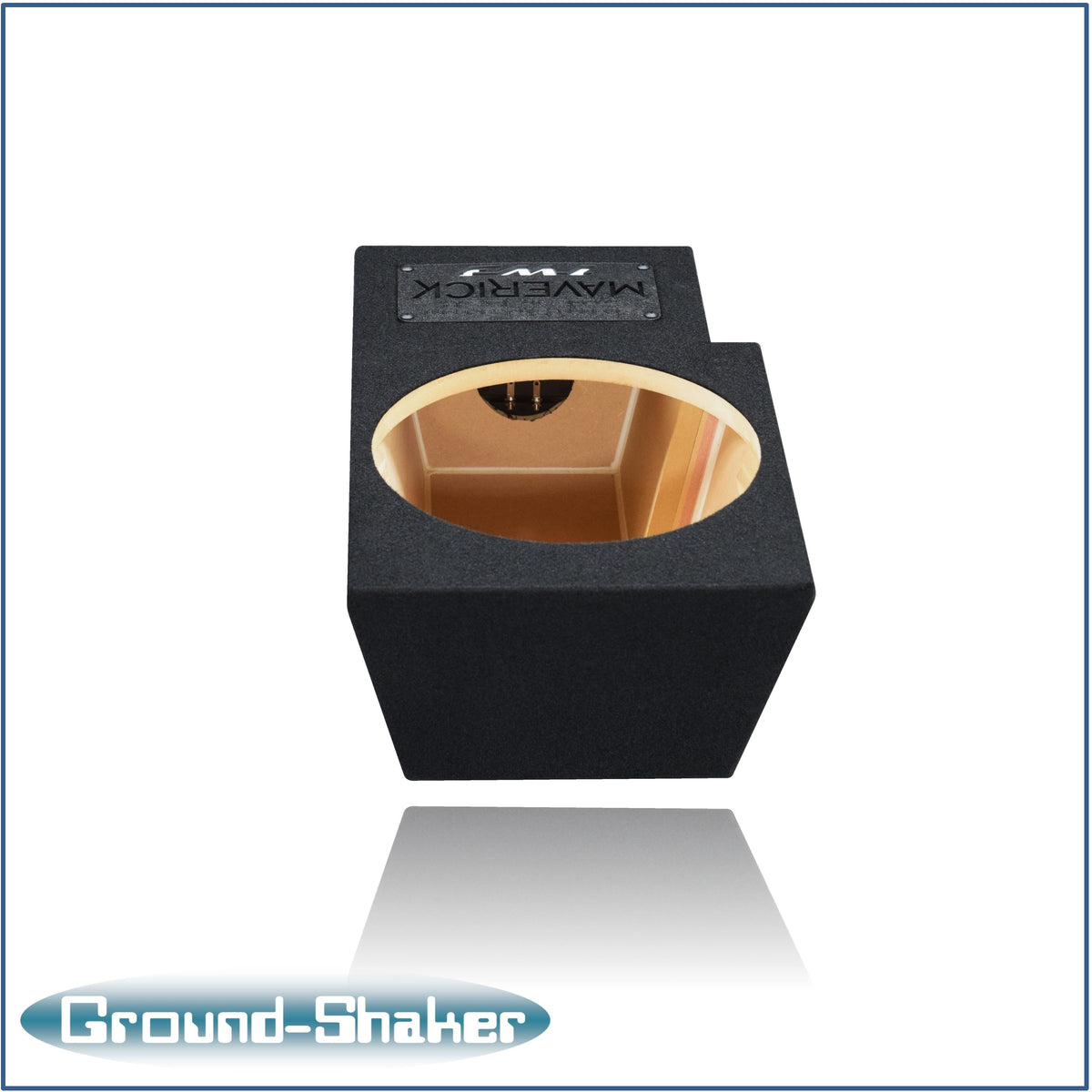 Ground Shaker 10 inch TW3 sealed sub box for Ford Maverick driver side - top view