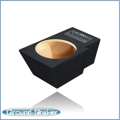 Ground Shaker 10 inch TW3 sealed sub box for Ford Maverick driver side - detail view