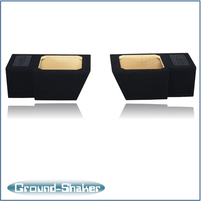 Ground Shaker dual 10 inch L7T sealed sub boxes for Ford Maverick - angle view