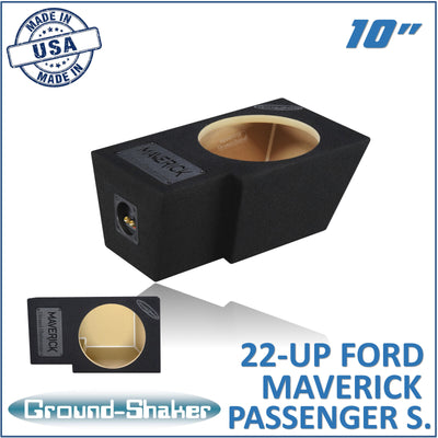 Ground Shaker GS-FMAP110B single 10 inch sealed subwoofer box for 22-26 Ford Maverick passenger side