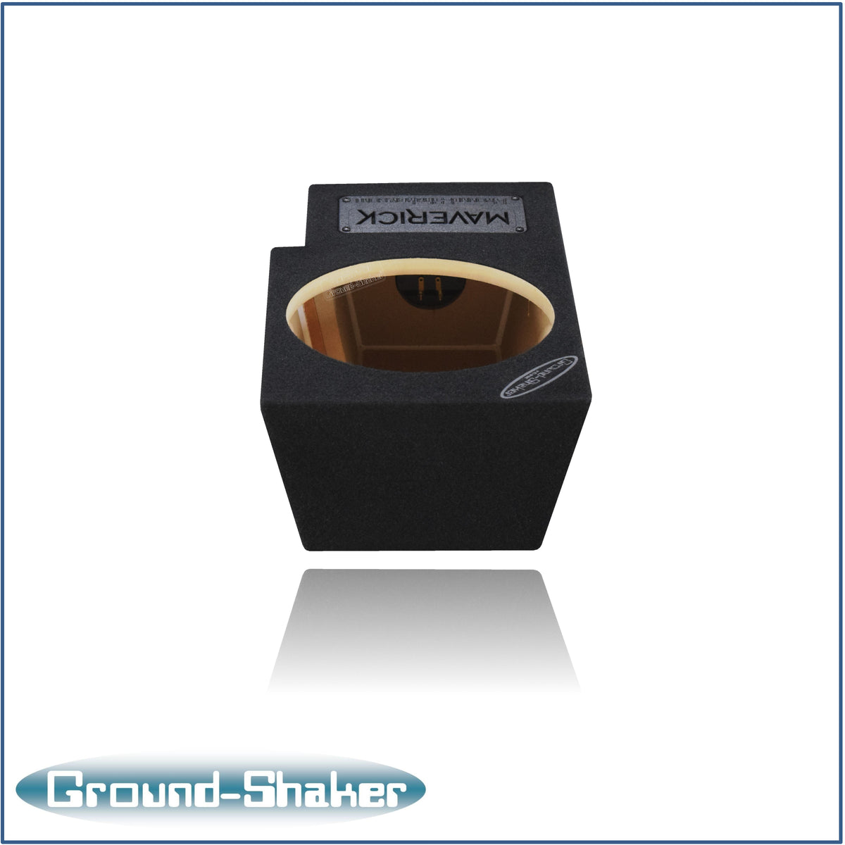 Ground Shaker single 10 inch sealed sub box for Ford Maverick passenger side - top view