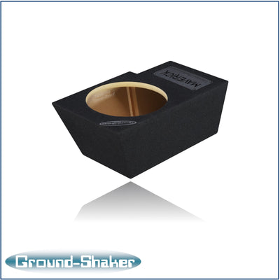 Ground Shaker single 10 inch sealed sub box for Ford Maverick passenger side - detail view