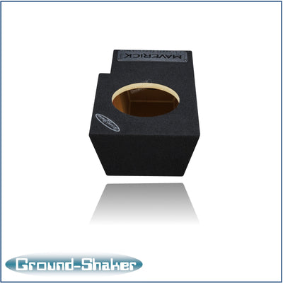 Ground Shaker single 8 inch sealed sub box for Ford Maverick passenger side - top view