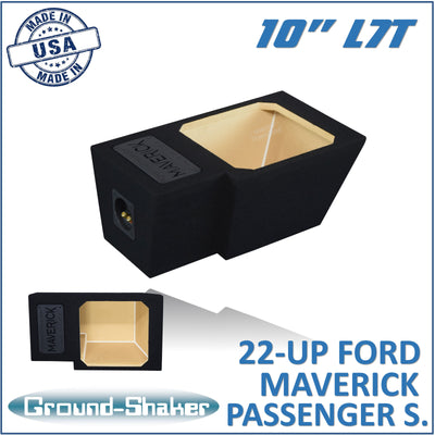 Ground Shaker GS-FMAPL7T110B single 10 inch L7T sealed subwoofer box for 22-26 Ford Maverick passenger side