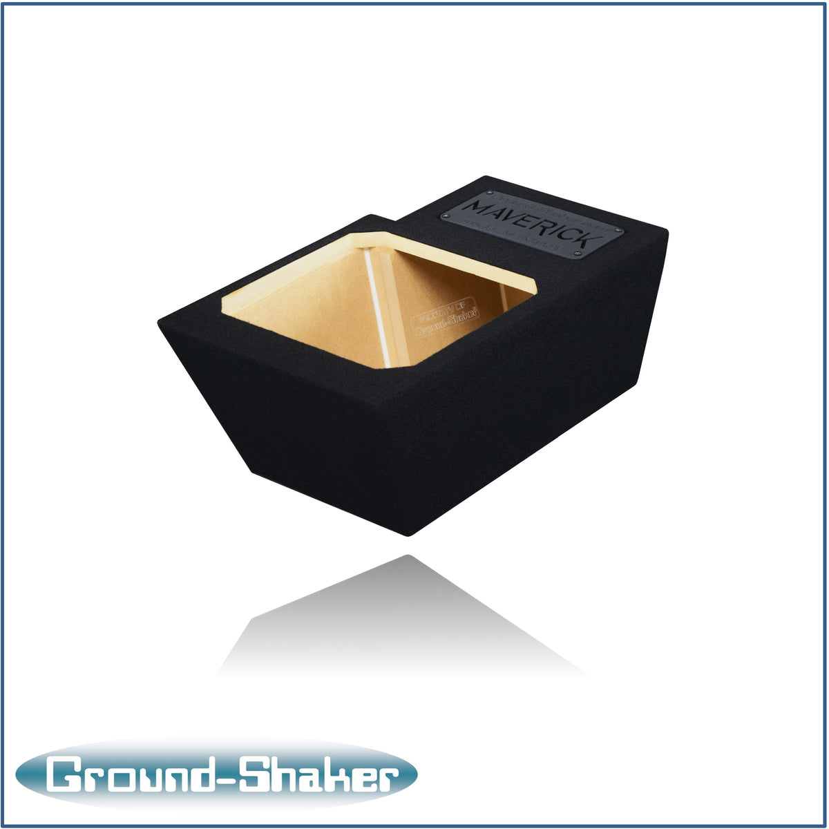 Ground Shaker 10 inch L7T sealed sub box for Ford Maverick passenger side - detail view