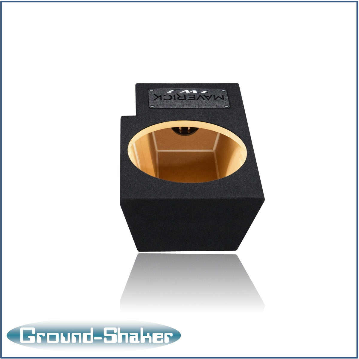 Ground Shaker 10 inch TW3 sealed sub box for Ford Maverick passenger side - top view