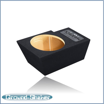 Ground Shaker 10 inch TW3 sealed sub box for Ford Maverick passenger side - detail view