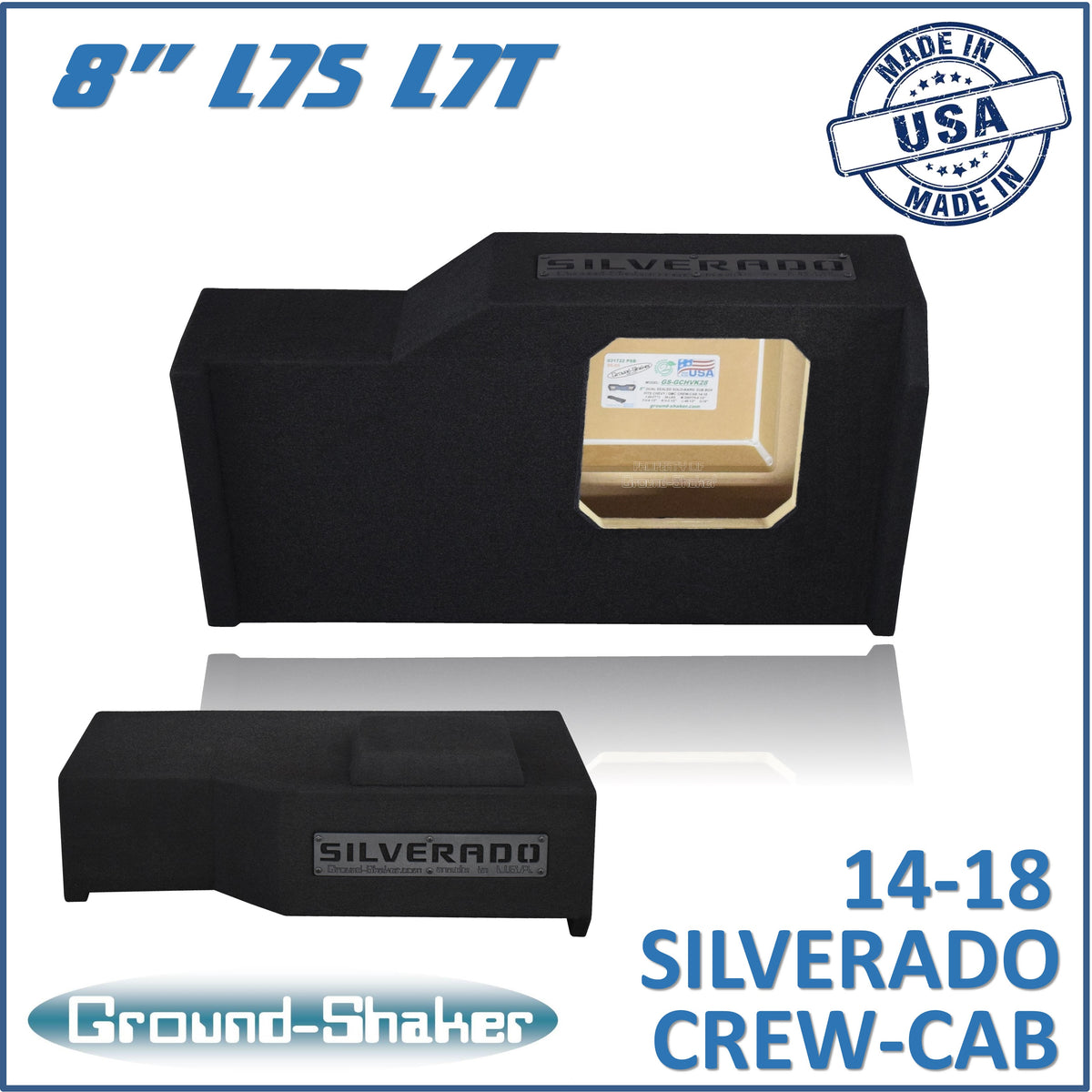 GS-GCHVKK18B subwoofer enclosure for Fits 14–18 Chevy Silverado Crew Cab