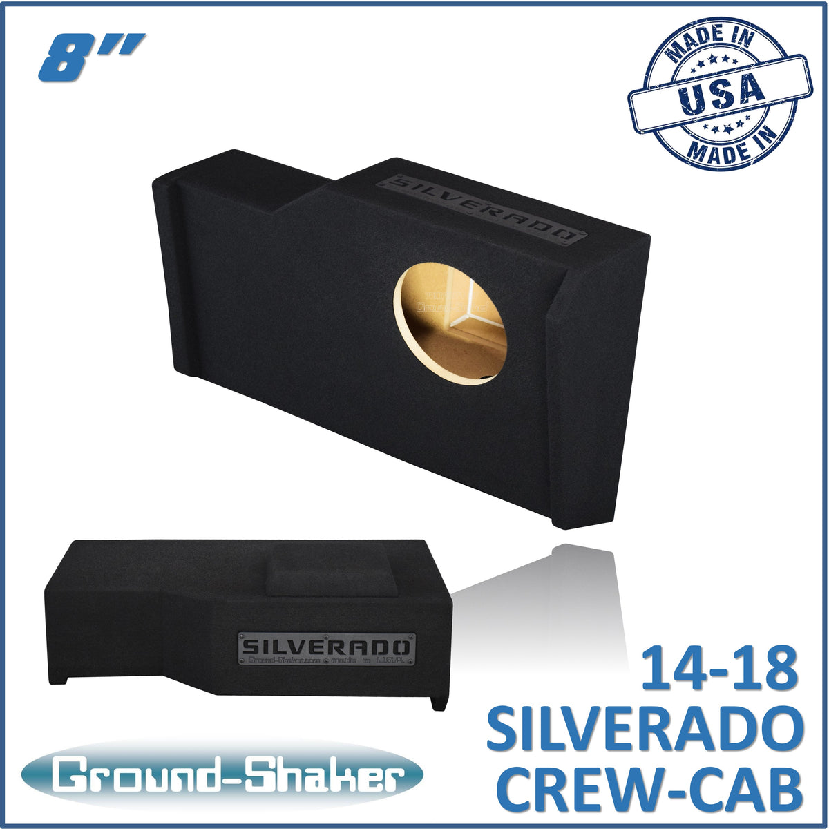 GS-GCHV18B subwoofer enclosure for Fits 14–18 Chevy Silverado Crew Cab