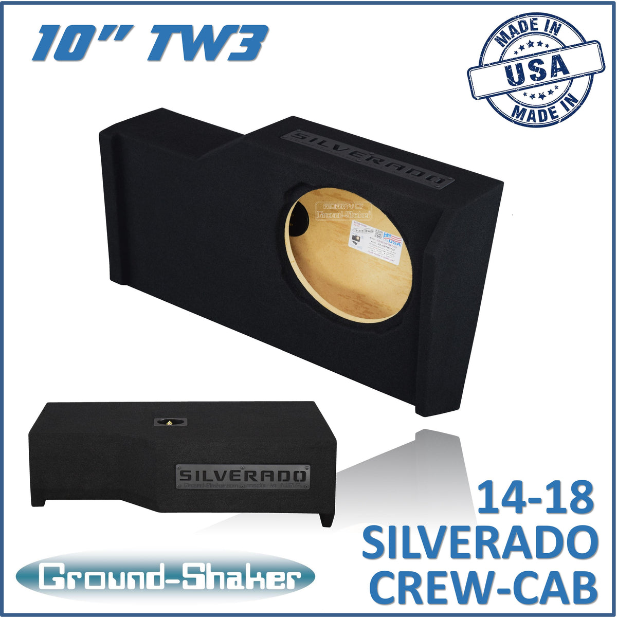 GS-GCHVTW3110B subwoofer enclosure for Fits 14–18 Chevy Silverado Crew Cab