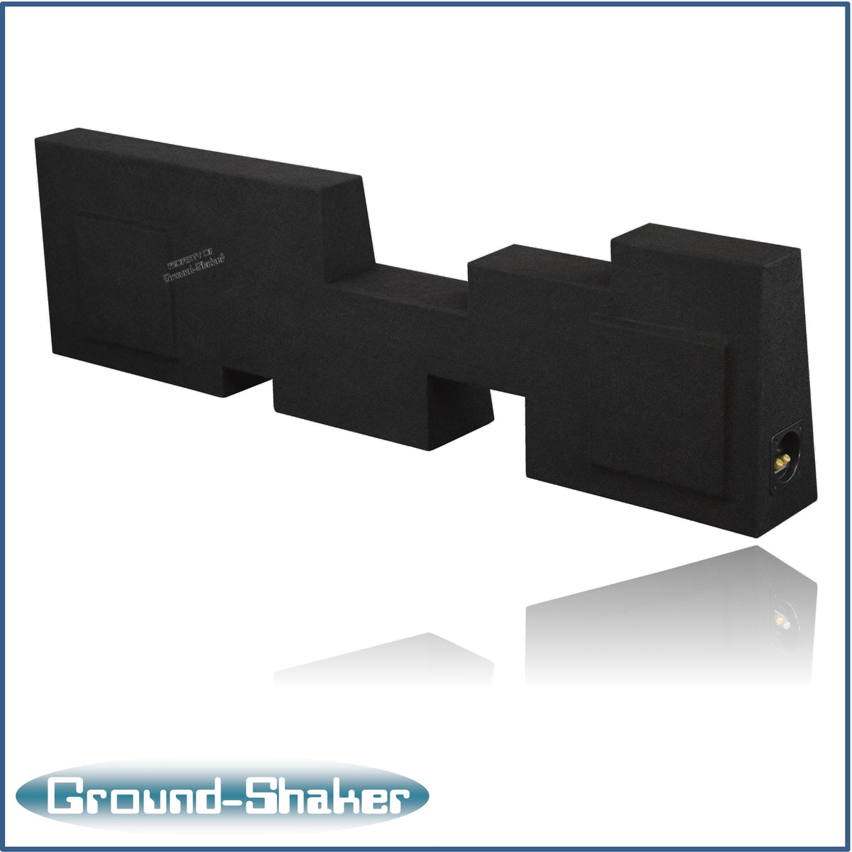 Ground Shaker GS-GF250L7T210B sub box behind rear seat of 17-26 Ford F-250 Crew Cab