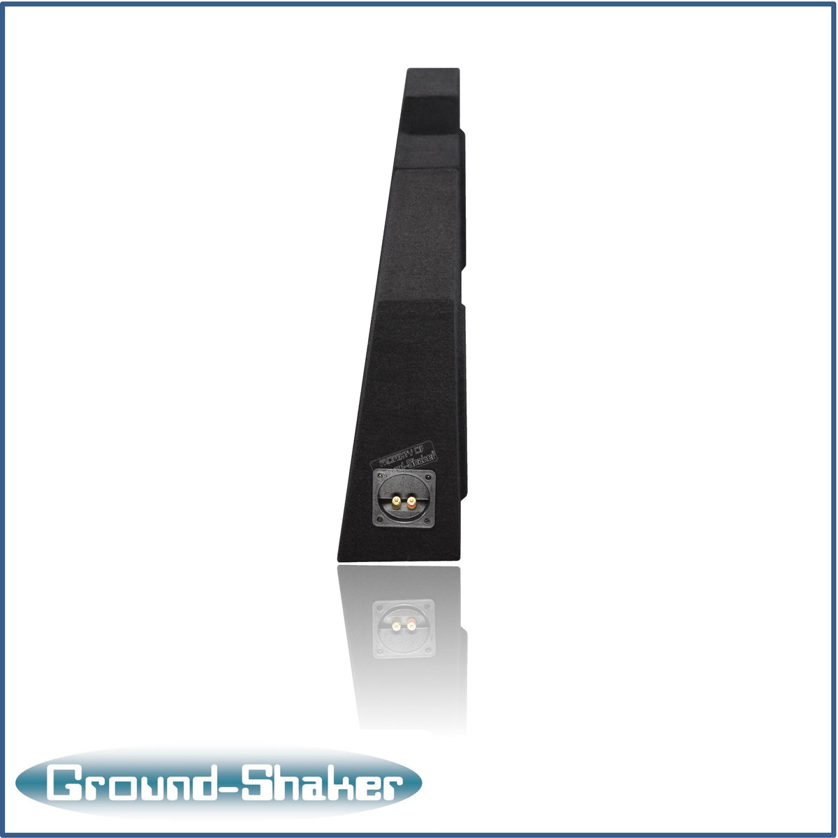 Ground Shaker GS-GF250TW3210B dual 10 inch TW3 sub box for 17-26 Ford F-250 Crew Cab, angle view