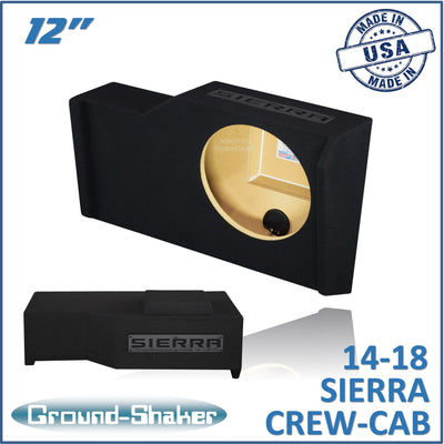 Ground Shaker GS-GM112B subwoofer enclosure for Fits 14–18 GMC Sierra Crew Cab