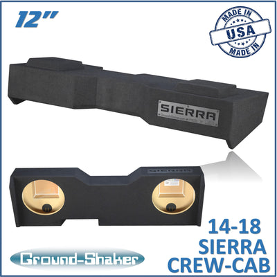 Ground Shaker GS-GM212B subwoofer enclosure for Fits 14–18 GMC Sierra Crew Cab