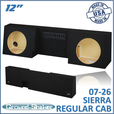 Ground Shaker GS-GSTCC212B subwoofer enclosure for Fits 07–26 GMC Sierra Regular Cab