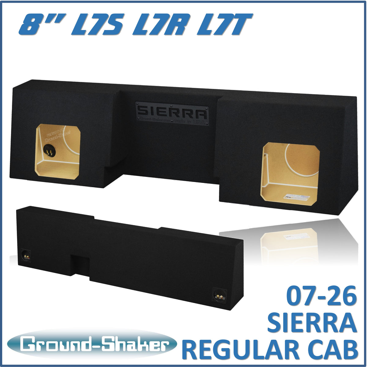 Ground Shaker GS-GSTCCKK28B subwoofer enclosure for Fits 07–26 GMC Sierra Regular Cab