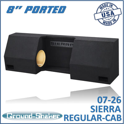Ground Shaker GS-GSTCCXLP28B subwoofer enclosure for Fits 07–26 GMC Sierra Regular Cab