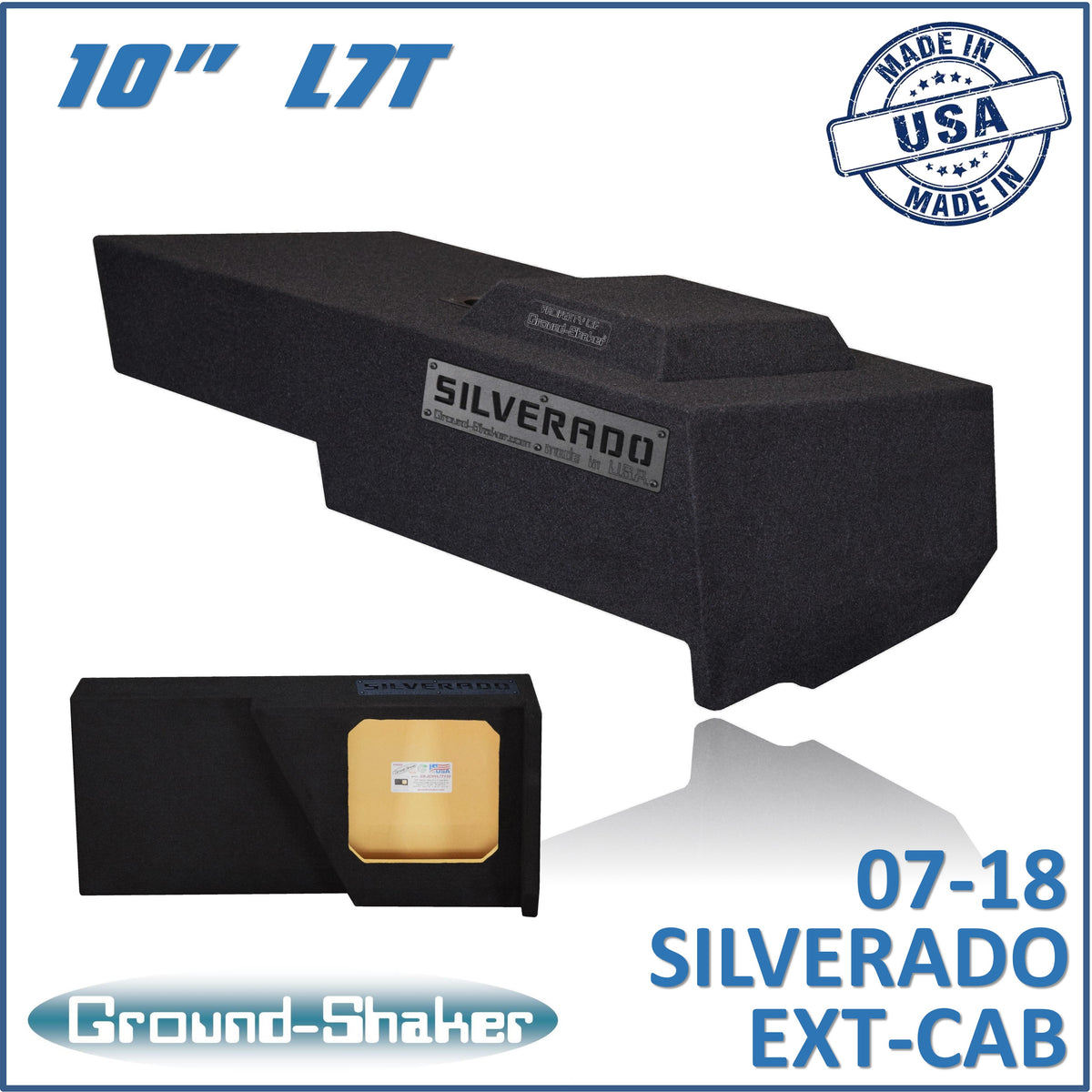 GS-JCHVL7T110B subwoofer enclosure for Fits 07–18 Chevy Silverado Extended Cab
