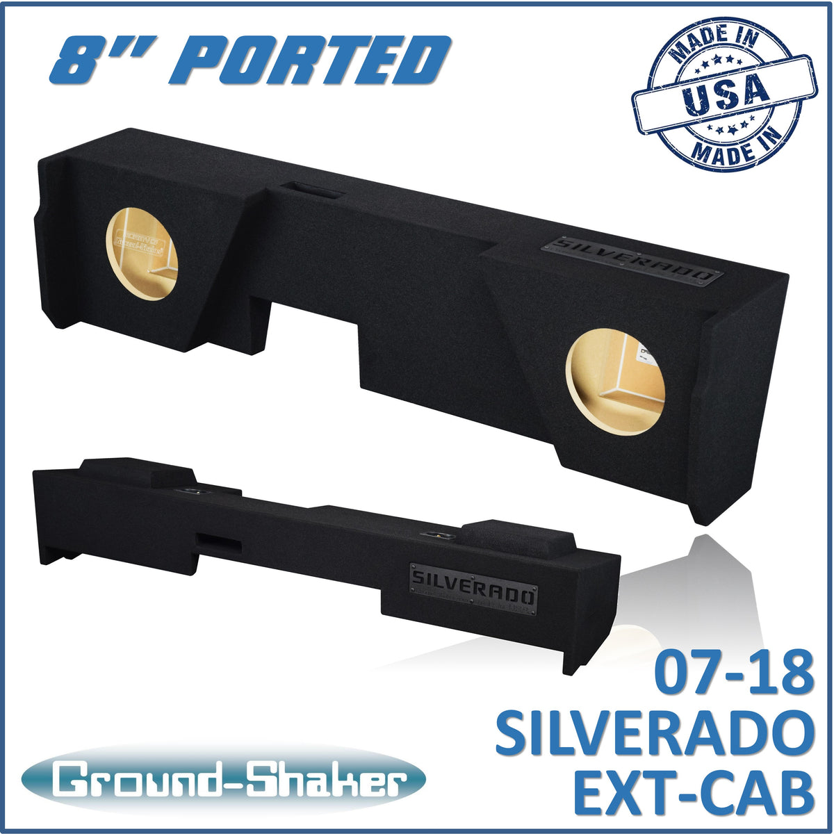 GS-JCHVP28B subwoofer enclosure for Fits 07–18 Chevy Silverado Extended Cab