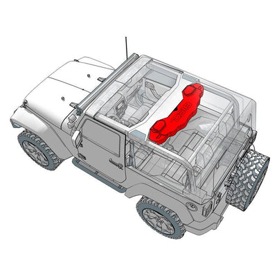 DS18 JL-SBAR/BK.HT Jeep overhead soundbar, angled view