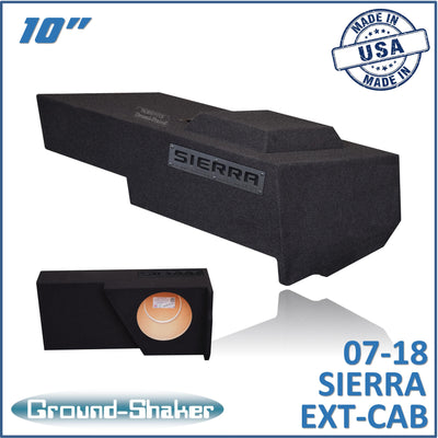 Ground Shaker GS-JGM110B subwoofer enclosure for Fits 07–18 GMC Sierra Extended Cab