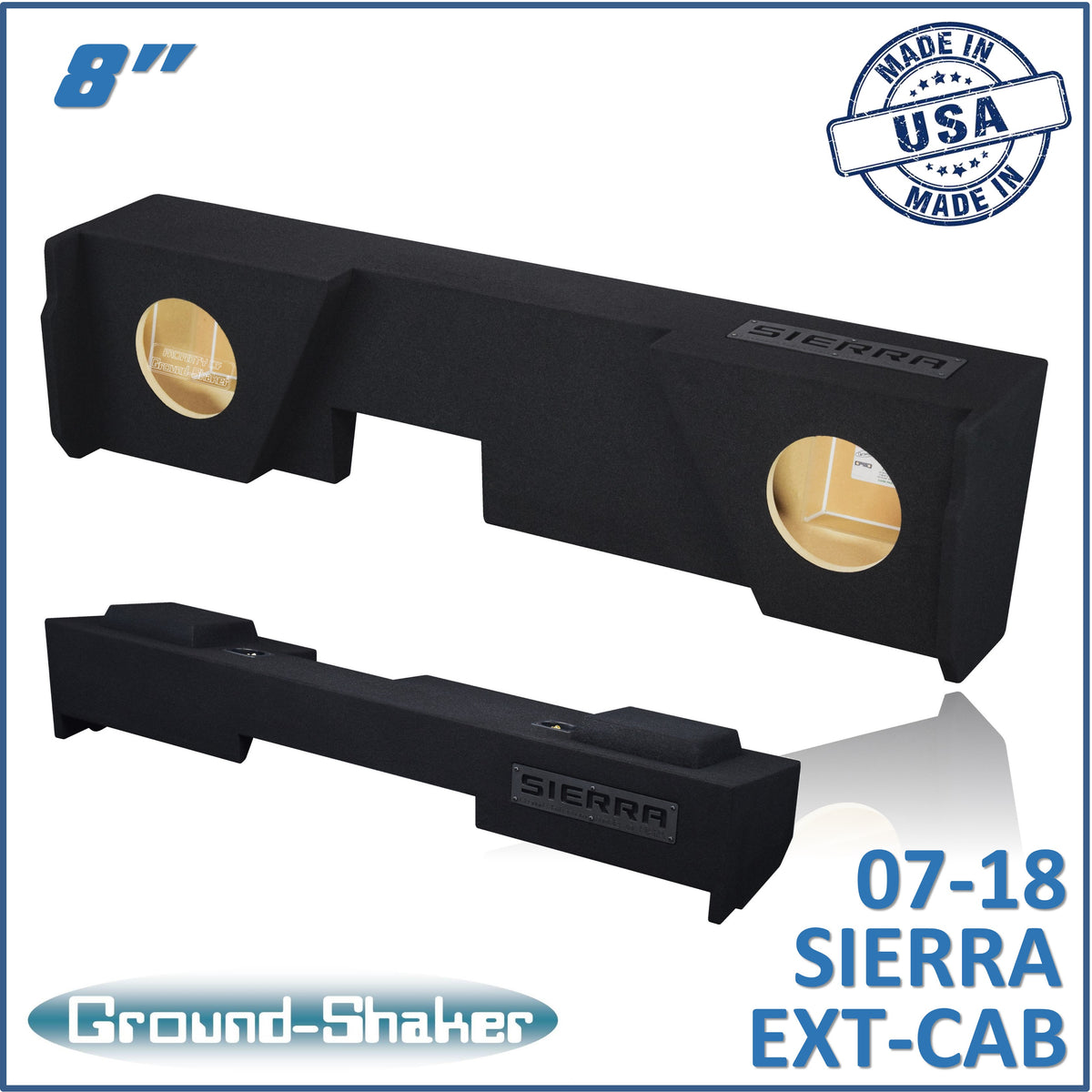 Ground Shaker GS-JGM28B subwoofer enclosure for Fits 07–18 GMC Sierra Extended Cab