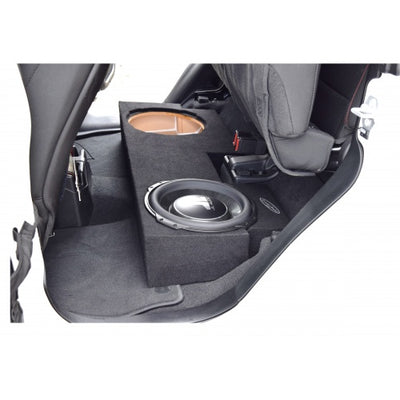 Ground Shaker GS-JPGTW3112B subwoofer enclosure shown installed in the vehicle