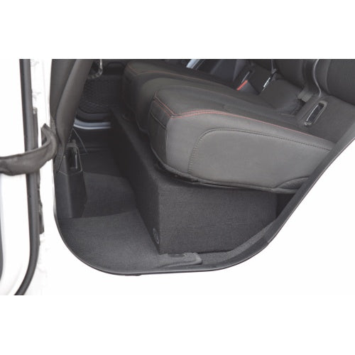 Ground Shaker GS-JPGTW3112B subwoofer enclosure shown installed in the vehicle