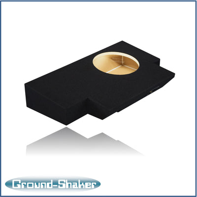 Ground Shaker GS-JPG110B carpeted subwoofer enclosure for the 2019–2026 Jeep Gladiator, alternate angle