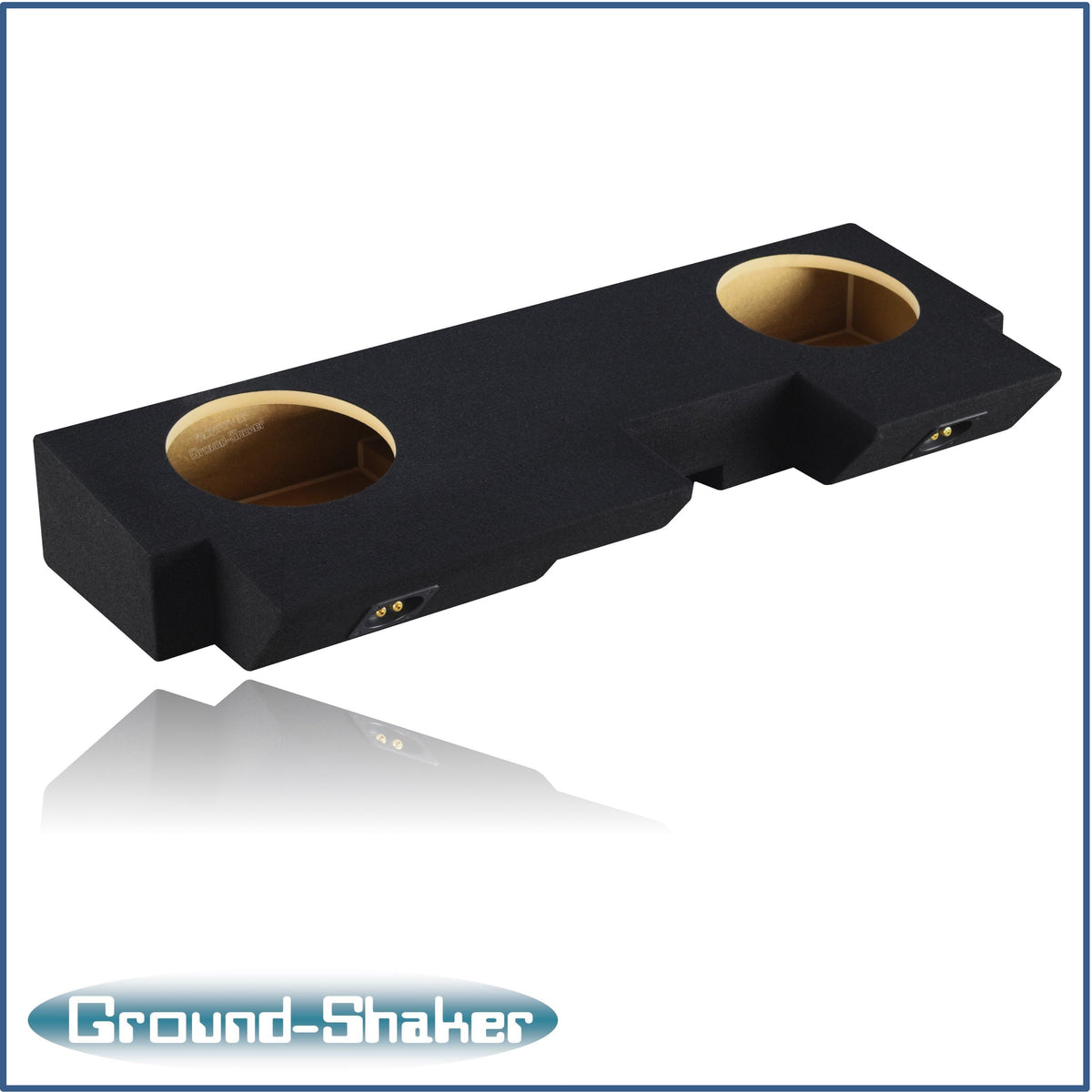 Ground Shaker GS-JPG210B carpeted subwoofer enclosure for the 2019–2026 Jeep Gladiator, alternate angle