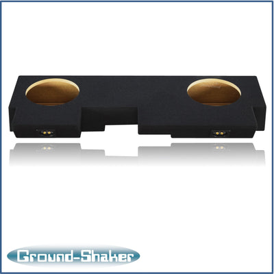 Ground Shaker GS-JPG210B carpeted subwoofer enclosure for the 2019–2026 Jeep Gladiator, alternate angle