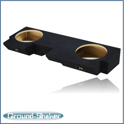 Ground Shaker GS-JPG212B carpeted subwoofer enclosure for the 2019–2026 Jeep Gladiator, alternate angle